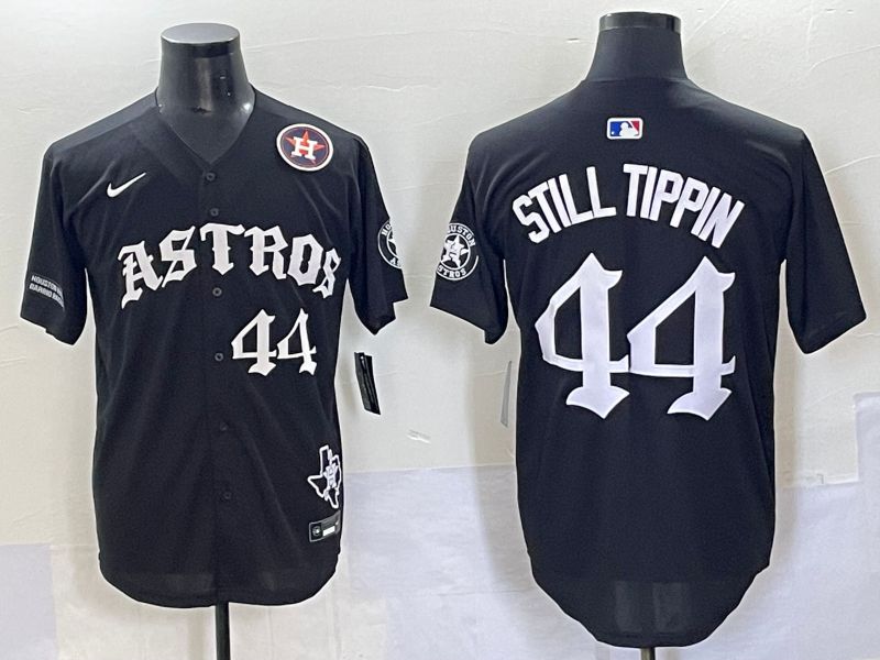 Men 2025 Houston Astros 44 Still Tippin Black Seven generations Joint Name Nike MLB Jersey style 10